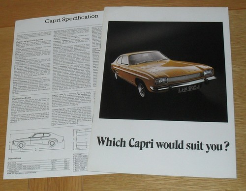 Ford capri mk1 brochure - ford,
